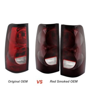 Chevrolet Silverado 3500 Tail Lights - Rear - SPYDER - xTune OEM Style - Red Smoked - `03-`06