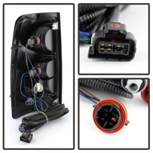 Chevrolet Silverado 2500 Tail Lights - Rear - SPYDER - xTune OEM Style - Red/Clear - `03-`06