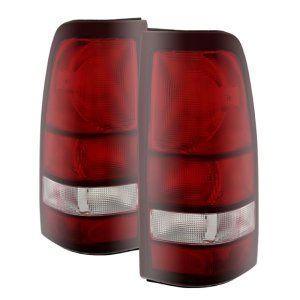 GMC Sierra Tail Lights - Rear - SPYDER - xTune OE Style - Red Smoke - `99-`06