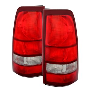 GMC Sierra Tail Lights - Rear - SPYDER - xTune OE Style - Red/Clear - `99-`06