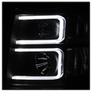 Chevrolet Silverado 1500 Headlights - Front - SPYDER - xTune Projector, Light Tube Style - Black - `07-`13