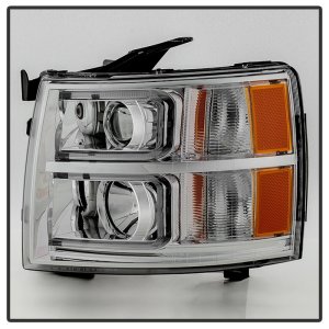 Chevrolet Silverado 1500 Headlights - Front - SPYDER - xTune Halo Projector, Light Tube Style - Chrome - `07-`13