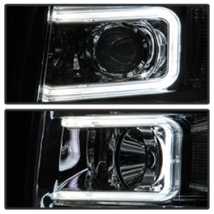 Chevrolet Silverado 2500 HD Headlights - Front - SPYDER - xTune Halo Projector, Light Tube Style - Chrome - `07-`13