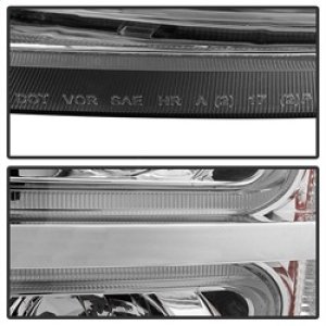 Chevrolet Silverado 2500 HD Headlights - Front - SPYDER - xTune Halo Projector, Light Tube Style - Chrome - `07-`13