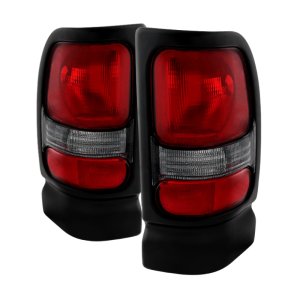 Dodge Ram 1500 Tail Lights - Rear - SPYDER - xTune OEM Style - Red/Clear - `94-`01