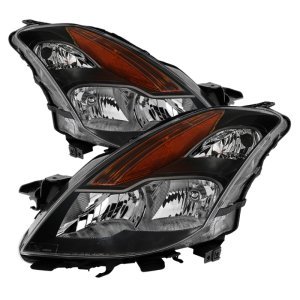 Nissan Altima Coupe Headlights - Front - SPYDER - xTune OEM Halogen - Black - `08-`09 Nissan Altima Coupe Headlights - Front - SPYDER - xTune OEM Halogen - Black - `08-`09