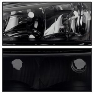 Chevrolet Silverado 2500HD Headlights with Bumper Lights - Front - SPYDER - xTune Crystal with Bumper Lights - Black Smoked - `03-`06
