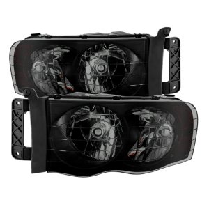Dodge Ram 1500 Headlights - Front - SPYDER - xTune Crystal - Amber/Black Smoke - `02-`05