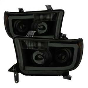 Toyota Tundra Headlights - Front - SPYDER - xTune LED Light Bar Projector - Black Smoked - `07-`13