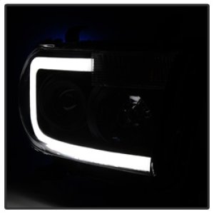 Toyota Tundra Headlights - Front - SPYDER - xTune LED Light Bar Projector - Black Smoked - `07-`13