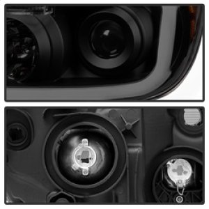 Toyota Tundra Headlights - Front - SPYDER - xTune LED Light Bar Projector - Black Smoked - `07-`13