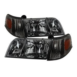 Ford Crown Victoria Headlights - Front - SPYDER - xTune Crystal w/ Corner Lights - Smoked - `98-`11