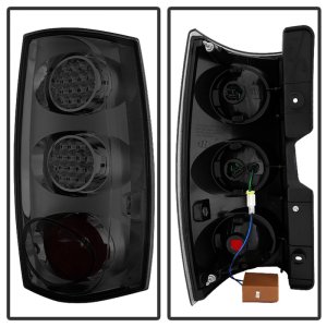 GMC Yukon Tail Lights - Rear - SPYDER - XTune LED, Black Housing - Smoked - `07-`14