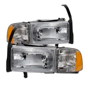 Dodge Ram 1500 Headlights - Front - SPYDER - xTune OEM Style w/ Corner Lights - Chrome - `94-`01