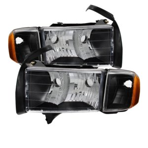 Dodge Ram Sport Headlights - SPYDER - xTune - Black - `99-`02