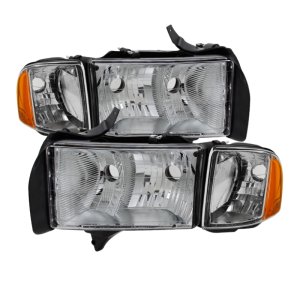 Dodge Ram Sport Headlights - SPYDER - xTune - Chrome - `99-`02