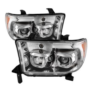 Toyota Tundra Headlights - SPYDER - xTune Projector, LED Halo, Eliminates AFS - Chrome - `07-`13 Toyota Tundra Headlights - SPYDER - xTune Projector, LED Halo, Eliminates AFS - Chrome - `07-`13