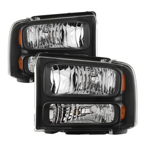 Ford Excursion Headlights - Front - SPYDER - xTune - Black - `99-`04