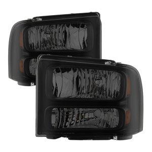 Ford F-250 Super Duty Headlights - Front - SPYDER - xTune - Black Smoked - `99-`04