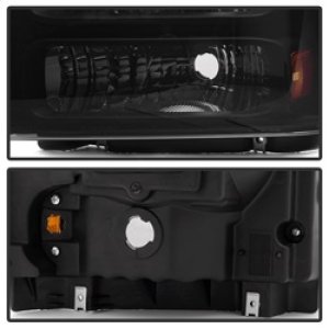 Ford F-250 Super Duty Headlights - Front - SPYDER - xTune - Black Smoked - `99-`04