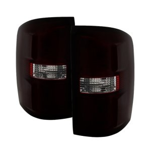 GMC Sierra 1500 Tail Lights - Rear - SPYDER - xTune OEM Style - Red Smoked - `14-`15