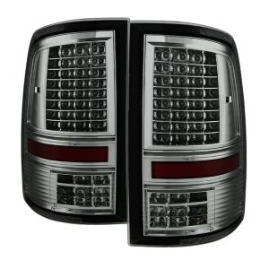 Dodge Ram 1500 Tail Lights - SPYDER - C Shape LED - Smoked - `09-`14