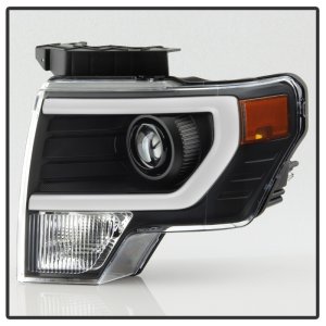 Ford F150 Headlights - SPYDER - xTune Light Bar DRL - Black - `09-`14