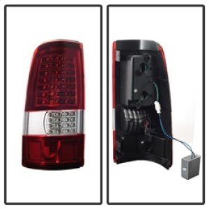 Chevrolet Silverado 2500HD Tail Lights - SPYDER - XTune LED - Red Clear - `03-`06