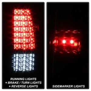 Chevrolet Silverado 2500HD Tail Lights - SPYDER - XTune LED - Red Clear - `03-`06