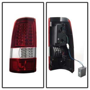 Chevrolet Silverado Tail Lights - SPYDER - XTune LED - Red Clear - `03-`06
