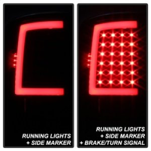 Dodge Ram 1500 Tail Lights - SPYDER - xTune LED Incandescent Model - Black Smoke - `09-`18