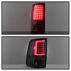 Dodge Ram 1500 Tail Lights - SPYDER - xTune LED Incandescent Model - Black Smoke - `09-`18