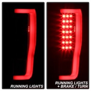 Ford F-250 Super Duty Tail Lights - SPYDER - xTune LED - Black - `17-`18