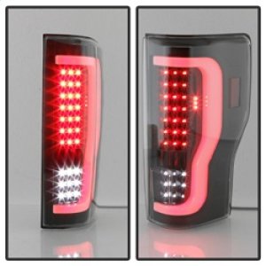 Ford F-250 Super Duty Tail Lights - SPYDER - xTune LED - Black - `17-`18