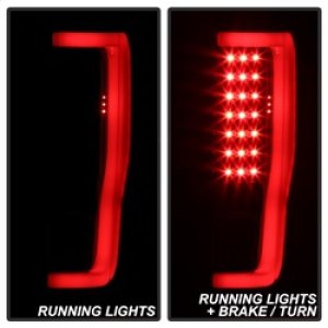 Ford F-250 Super Duty Tail Lights - SPYDER - xTune LED - Black Smoke - `17-`18