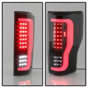 Ford F-250 Super Duty Tail Lights - SPYDER - xTune LED - Black Smoke - `17-`18