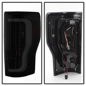 Ford F-250 Super Duty Tail Lights - SPYDER - xTune LED - Black Smoke - `17-`18