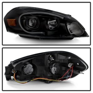 Chevrolet Impala Headlights - SPYDER - LED Light Bar - Black Smoke - `06-`13