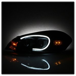 Chevrolet Impala Headlights - SPYDER - LED Light Bar - Black Smoke - `06-`13
