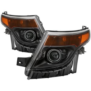 Ford Explorer Headlights - SPYDER - OEM Style Halogen - Black - `11-`15