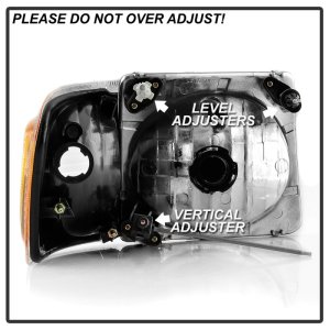 Ford Explorer Sport Headlights - SPYDER - OEM Style w/Corner - Black - `01-`03