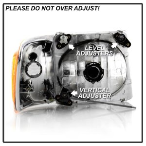 Ford Explorer Sport Headlights - SPYDER - xTune OEM Style - Chrome - `01-`03