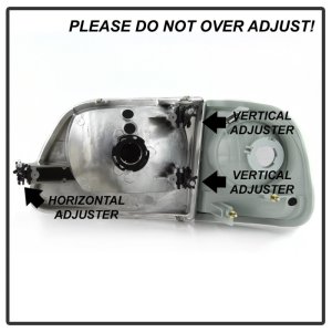 Ford F-150 Headlights - SPYDER - OEM Style Headlights w/Corner - Chrome - `97-`03