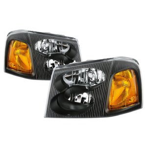GMC Envoy Headlights - SPYDER - OEM Style - Black - `02-`09