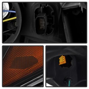 Ford Escape Headlights - SPYDER - xTune LED Light Bar Halogen Projector - Black - `13-`16