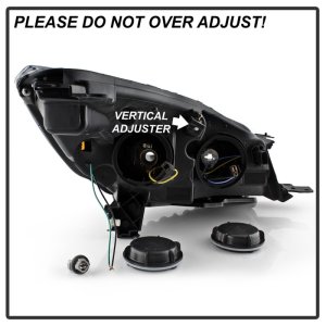 Ford Escape Headlights - SPYDER - LED Light Bar Halogen Projector - Chrome - `13-`16