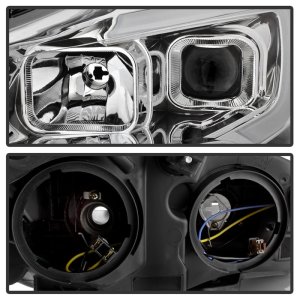 Ford Escape Headlights - SPYDER - LED Light Bar Halogen Projector - Chrome - `13-`16