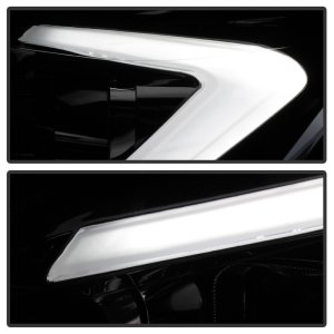 Ford Escape Headlights - SPYDER - LED Light Bar Halogen Projector - Chrome - `13-`16