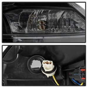 Nissan Sentra Headlights - SPYDER - DRL LED Light Bar Projector - Black Smoke - `13-`15