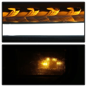 Toyota Tundra Headlights - SPYDER - DRL LED Light Bar Projector - Black - `14-`17